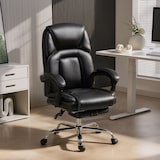 thumbnail of HOMCOM Sedia Ufficio Reclinabile con Poggiapiedi Capacità 120kg Nero