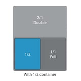 thumbnail of CAMBRO - 20PPCWSC-190 - Tapa hermética GN 1/2 - 26,5 x 32,5 cm - (No incluye cubeta) Blanco translúcido - Venta 1 unidad.