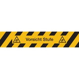 thumbnail of Antirutschbelag, Vorsicht Stufe, schwarz/gelb, 130 x 650 mm - 650x130 mm