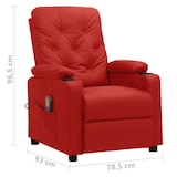 thumbnail of vidaXL Massagesessel Weinrot Kunstleder