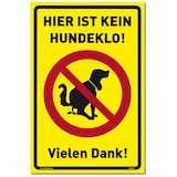 thumbnail of Schild Hier ist kein Hundeklo! | stabiles Alu-Schild mit UV-Schutz 20x30cm : weiß (200x300x2mm)