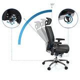 thumbnail of Sedia da ufficio NOVA pelle nero hjh OFFICE