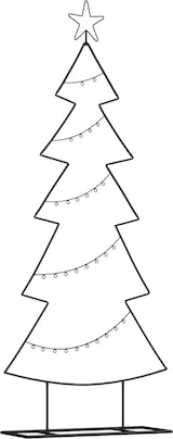 thumbnail of vidaXL Metall Weihnachtsbaum mit Ständer Schwarz 150 cm Stahl