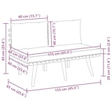 thumbnail of vidaXL Gartenbank mit Kissen 115 cm Massivholz Akazie