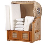 thumbnail of Strandkorb - bene living - Ammersee Teak Bullauge - PE shell - Modell 506 - inkl. Liftersystem