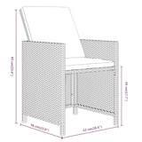 thumbnail of vidaXL 19-tlg. Garten-Essgruppe mit Kissen Poly Rattan Braun