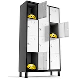 thumbnail of TwinThink Taquillas Vestuario 180cm de 12 Puertas Taquilla Metalica con Llave Taquillas Vestuario Taquilla Vestuario Metalicas (Blanco y Negro)