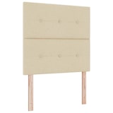 thumbnail of vidaXL Boxspringbett mit Matratze mit Kopfteil Creme 80 x 200 cm Stoff