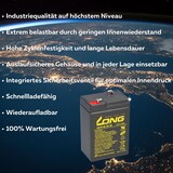 thumbnail of Kung Long Akku WP4.5-6 AGM Blei Vlies 6 Volt 4,5Ah mit Faston 4,8mm