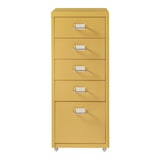 thumbnail of Helloshop26 - Mobiletto da ufficio mobile contenitore su ruote con 5 cassetti 69 x 28 x 41 cm giallo 03_0009101