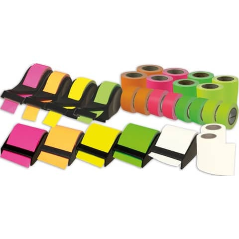 Haftnotiz Rollen im Abroller - 60mm & 19mm x 10m, nachfüllbar - 27 Stück