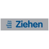 thumbnail of Türschild, Ziehen - mehrsprachig, 40 x 160 mm - 160x40x1 mm Kunststoff