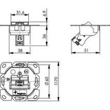thumbnail of Telegärtner Modulaufnahme AMJ-S 1fach 100022968