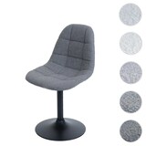 thumbnail of CHEFGASTRO Esszimmerstuhl HxBxT 83x47x43cm Sitzhöhe 47cm Stahl Stoff/Textil Bouclé Grau Küchenstuhl Stuhl Drehstuhl