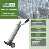 thumbnail of Gasflaschenkarre 100kg Traglast mit Handschutzbügel & Sicherungskette Transport von technischen Gase