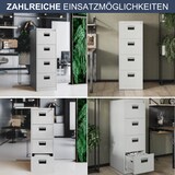 thumbnail of Hängeregisterschrank abschließbar TION - 4 Schubladen mit Schloss | Aktenschrank Büroschrank aus Stahl Metallschrank, 132x46x62cm Grau