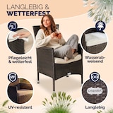 thumbnail of CASARIA® Polyrattan Gartenstühle 4er Set Braun