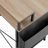 thumbnail of tectake Mesa de escritorio con estante y bolsa de tela  Madera Industrial Clara, Roble Sonoma