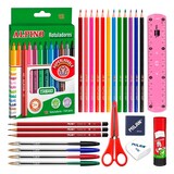 thumbnail of ColePack ECO Milan - Estuche Triple de 3 Cremalleras y Material Escolar Incluido. Azul 1918