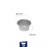 thumbnail of Metro Professional Vaschetta tonda alluminio T21G  - ø 8,5cm - h 3,9cm silver - (1 cf x 100 pz)