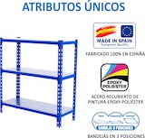 thumbnail of SimonRack Metallregal, 900x1200x500 mm, 3 Ebenen, Metallboden, 200 kg Biegepunkt, Blau/Verzinkt - Simonclick