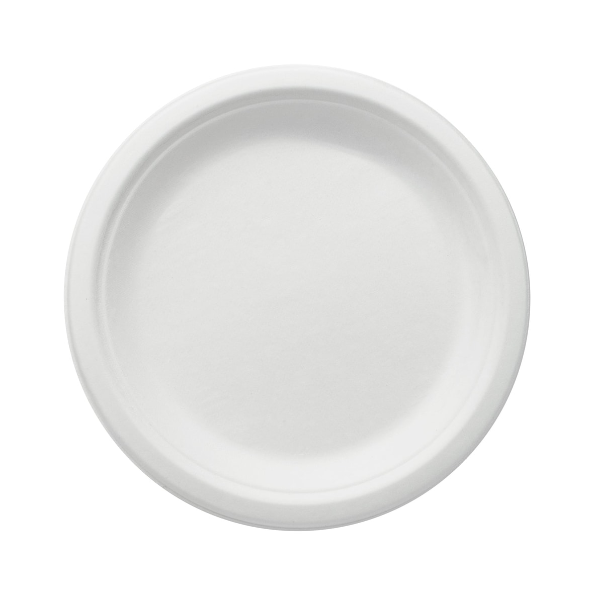 WISEFOOD 50 Teller - Zuckerrohr Teller - 17 cm (rund, weiß) Bagasse