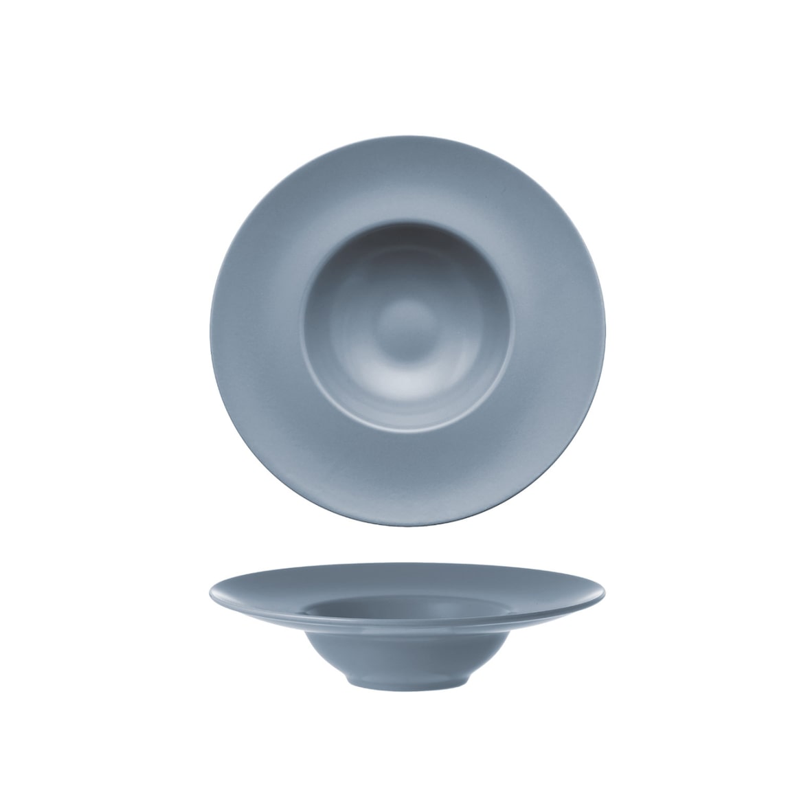 Piatto Pasta Bowl Grigio Monaco Cm 28 Interno Cm 15 Stoneware M1934 Confezione Da 6