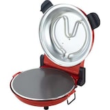 thumbnail of Horno para pizza Sirge 1200W, 400°C, 30cm, piedra refractaria esmaltada resistente a los arañazos, accesorios, temporizador de 15 min, color rojo