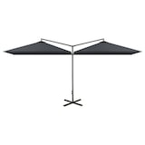 thumbnail of Parasol de jardin double avec mât en acier anthracite 600x300cm Modèle Titan Signature Pro