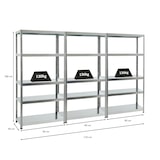 thumbnail of PROREGAL Mega Deal 3x Étagère charge lourde STEEL EAGLE | HxLxP 180x90x40cm | 130kg par niveau | Galvanisé | Étagère Robuste de Garage