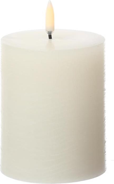 LED Kerze PIA Uyuni Rustik-Optik Echtwachs Timer H: 10cm bis 1000Std.