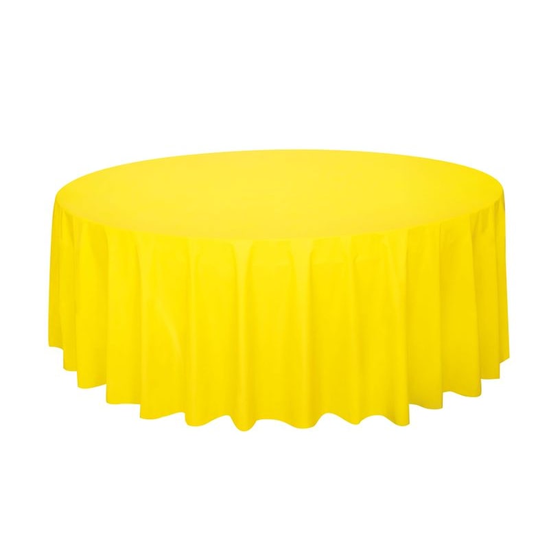 Tischdecke rund neon gelb