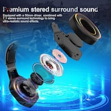 thumbnail of K10 Black Gaming Headset PS4 PC Xbox One Kopfhörer mit Mikrofon Surround-Sound, bequeme Ohrenschützer mit LED-Beleuchtung Geeignet für 3,5-mm-Buchse