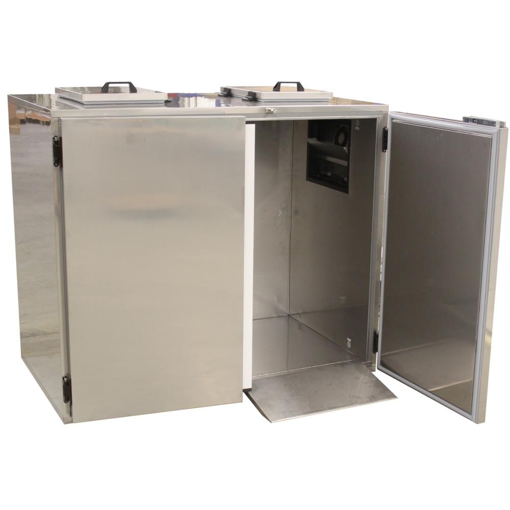 KBS Nassmüllkühler für 2 Tonnen 240 Liter zerlegbar 1740x872x1295 mm CNS 230 V