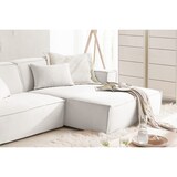 thumbnail of KAWOLA Sofa SAMU Ecksofa Feincord weiß Recamiere rechts