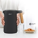 thumbnail of BALTER Edelstahl Wasserkocher mit Temperatureinstellung, 45°C-100°C, Doppelwand, BPA frei, Warmhaltefunktion, 1.5L, 2200W, Schwarz