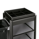 thumbnail of WAS Germany - Zimmerservicewagen Isabella, 1 Wäschesack, 95 x 54 x 116 cm, schwarze Kantenprofile/Aluoptik