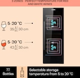 thumbnail of Klarstein Barossa 77 Duo Weinkühlschrank 2 Zonen 191 L 77 Fl. Touch LED schwarz Schwarz
