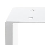 thumbnail of Emuca 2040012 Jeu De Pieds Rectangulaires Square Pour Table, Largeur 600mm, Acier, Peint En Blanc