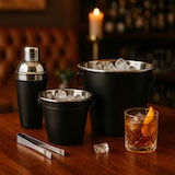 thumbnail of WellHome - Conjunto de baldes de gelo para coquetéis em aço inoxidável preto fosco