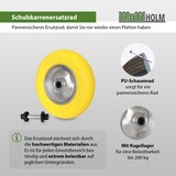 thumbnail of Schubkarrenrad Vollgummi 4.00-8 4.80 mit Achse PU Stahlfelge 200 kg