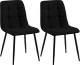 thumbnail of CHEFGASTRO 2er Set Esszimmerstuhl IOWA Stoff HxBxT 84x45x55cm Schwarz Küchenstuhl