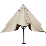 thumbnail of Gastronomie-Luxus-Sonnenschirm HWC-D20, XXL-Schirm Marktschirm, 5x5m (Ø7,2m) Polyester/Alu 90kg ~ creme