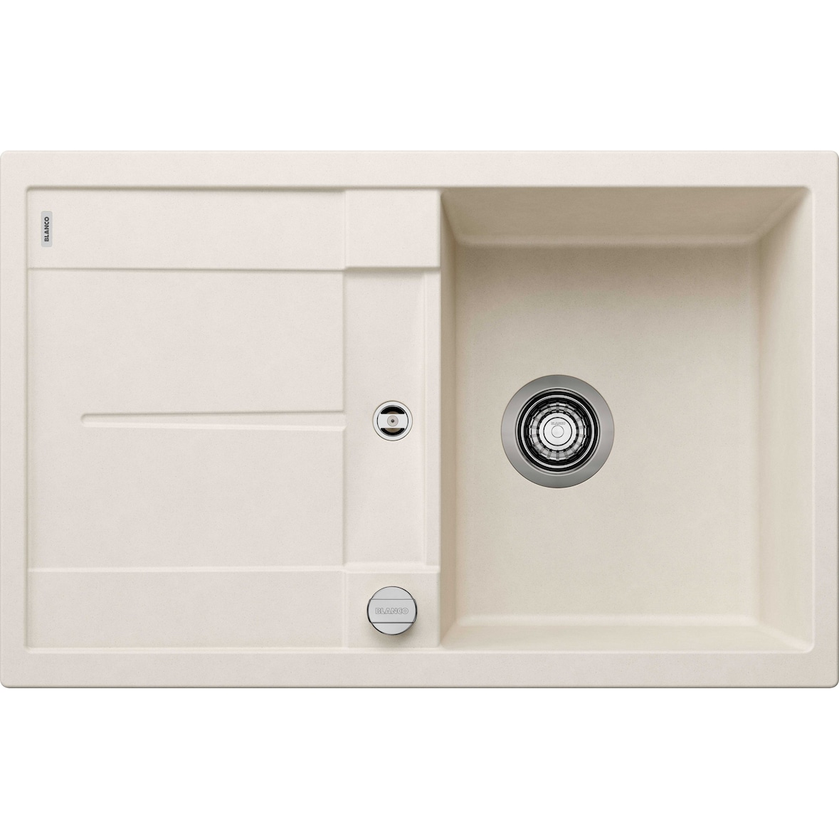 BLANCO METRA 45 S Einbauspüle SILGRANIT softweiß ab 45 cm Excenter