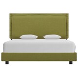 thumbnail of Cadre de lit sans matelas vert tissu 140x200 cm Modèle Vervanel