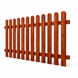 thumbnail of Staccionata In Legno Di Pino Impregnato Per Giardino Orto E Recinzioni Decorative Con Doghe Arrotondate Barriera Outdoor 200 x 80 Cm Legno Scuro