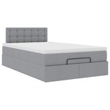 thumbnail of vidaXL Ottoman-Bett mit Matratze & LEDs Hellgrau 120x200 cm Stoff