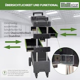 thumbnail of Montagewagen klappbar mobil transportabel 67,5x40x95 cm Traglast 80 kg 4 Ablagefächer leer