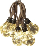 thumbnail of LED Lichterkette  Juteseil mit 10 Glühbirnen: maritime Deko 2,25m Timer Batterie
