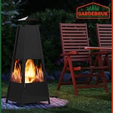 thumbnail of GARDEBRUK® Terrassenofen mit Abdeckung Schürhaken 102cm Groß Metall Feuerstelle Gartenkamin Feuerkorb Terrasse Garten